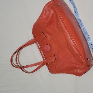 Coach patent leather coral bag